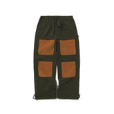 BSRABBIT OPEN 4 POCKET WIDE TRACK PANTS DEEP KHAKI / CORDUROY BROWN